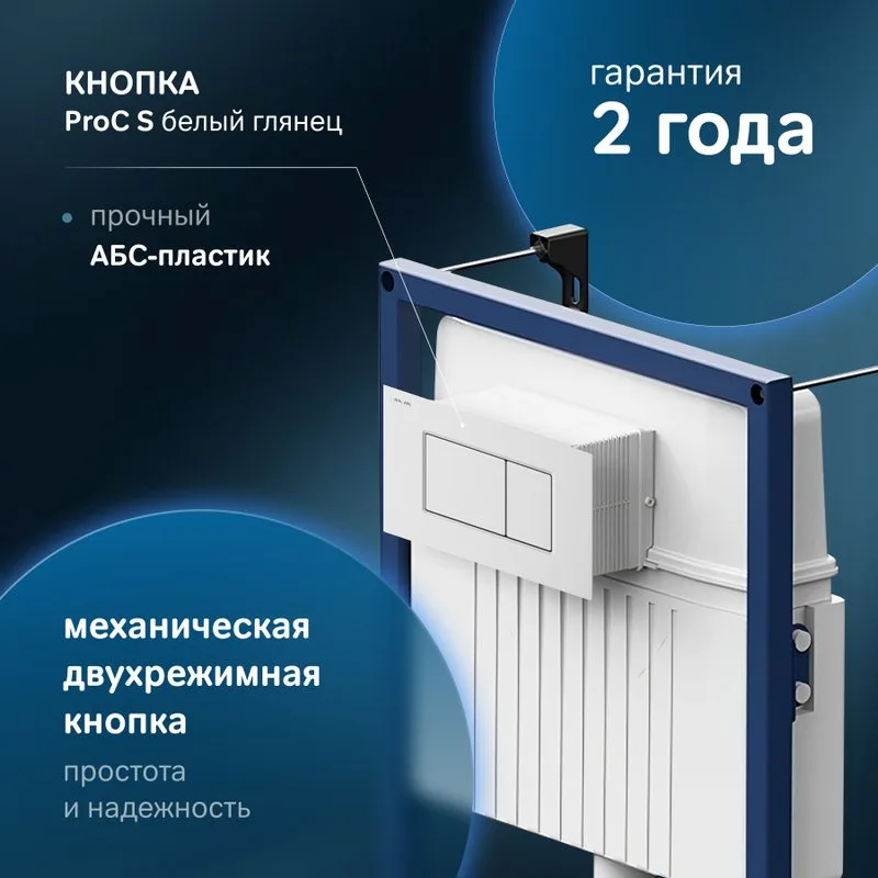Система инсталляции для унитазов AM.PM ProC I012707.0201, с кнопкой смыва ProC S, белая глянцевая Sancos — официальный сайт