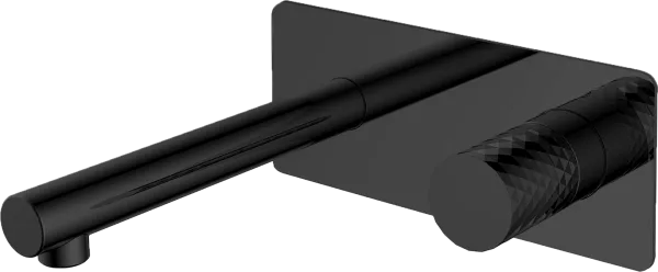 Смеситель для раковины Boheme Stick 125-BB С ВНУТРЕННЕЙ ЧАСТЬЮ, diamond black Sancos — Оригинал