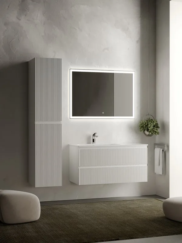 Шкаф-пенал для ванной Sancos Snob R 35 см, универсальный, Bianco (белый) Sancos — официальный сайт