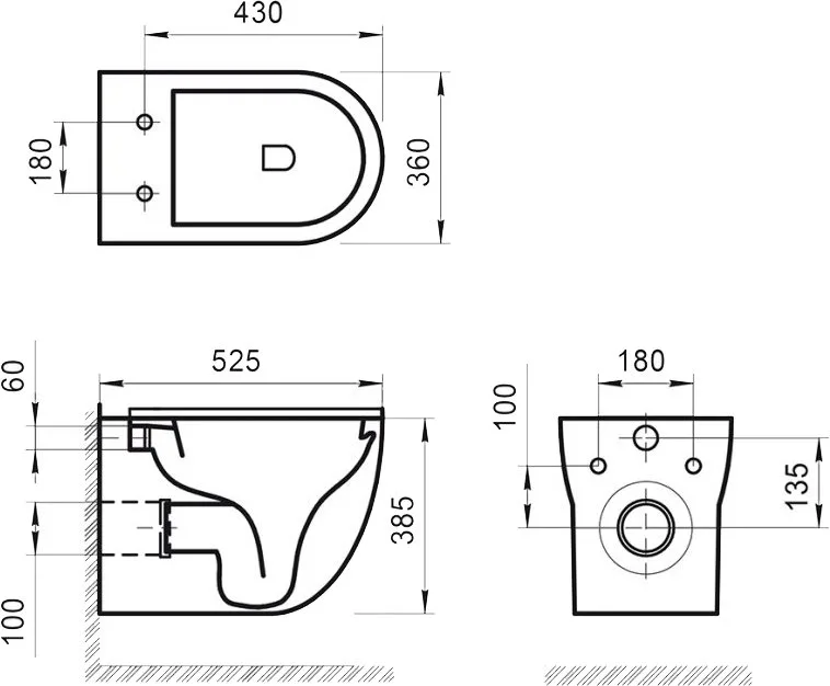 Чаша для унитаза подвесного BelBagno Onda BB066CHR Sancos — официальный сайт