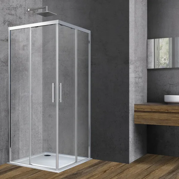Душевой уголок Vincea Soft VSS-3SO900CL 90x90, профиль хром, стекло прозрачное Sancos — Оригинал