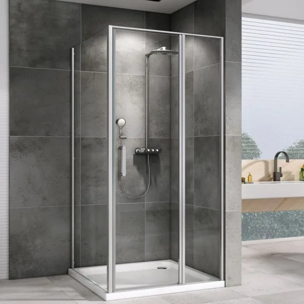 Душевой уголок Abber Sonnenstrand AG04110S-S80 110x80, профиль хром, стекло прозрачное Sancos — Оригинал