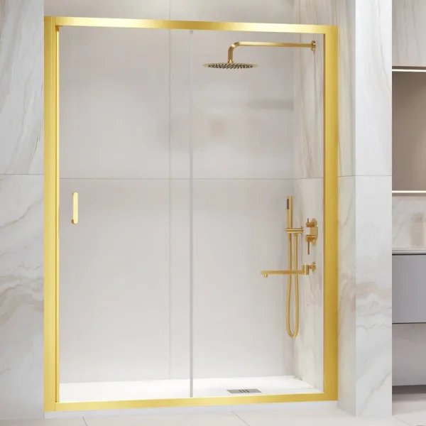 Душевая дверь в нишу RGW Passage PA-14 G 170 см, профиль золотой, стекло прозрачное Sancos — Оригинал