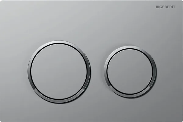 Кнопка смыва Geberit Omega 20 115.085.JQ.1 лакированная, матовый хром Sancos — Оригинал