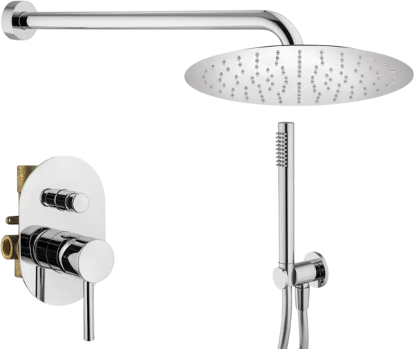 Душевой комплект Plumberia Selection Ixo KITXO15CR, С ВНУТРЕННЕЙ ЧАСТЬЮ, хром Sancos — Оригинал