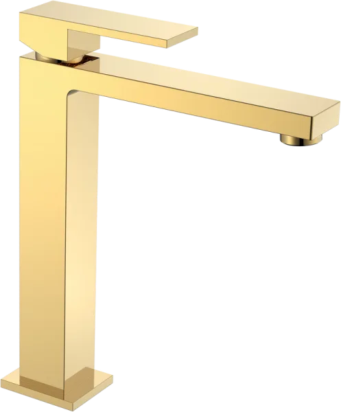 Смеситель для раковины Boheme Qubic 472-G shinny gold Sancos — Оригинал