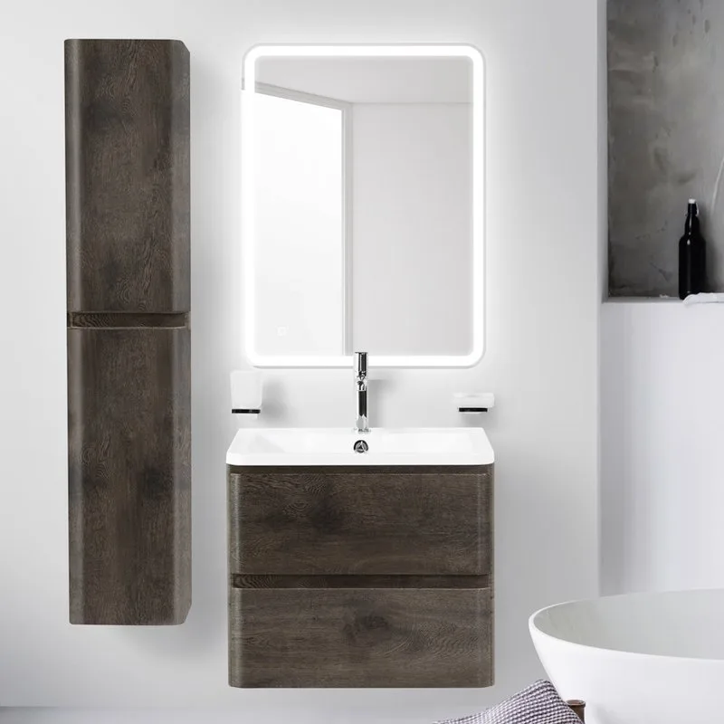 Тумба под раковину без столешницы BelBagno Albano 70 подвесная, rovere nature grigio Sancos — официальный сайт