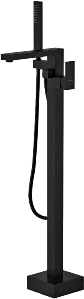 Напольный смеситель для ванны с душем AQUATEK Либра AQ1645MB, С ВНУТРЕННЕЙ ЧАСТЬЮ, матовый черный Sancos — Оригинал