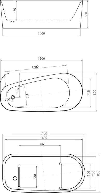 Акриловая ванна Allen Brau Priority 1 170x80 см, отдельностоящая, белая матовая, овальная, на ножках Sancos — официальный сайт