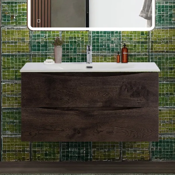 Тумба под раковину без столешницы BelBagno Marino-cer-n 100 подвесная, rovere nature grigio Sancos — Оригинал