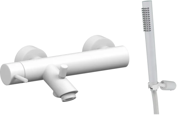 Смеситель для ванны с душем Paffoni Light LIG023BO, белый матовый Sancos — Оригинал