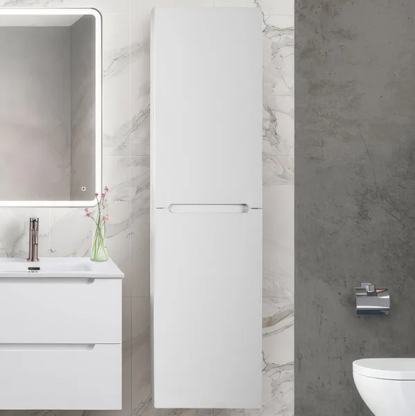 Шкаф-пенал для ванной BelBagno Etna 40 R bianco lucido Sancos — Оригинал