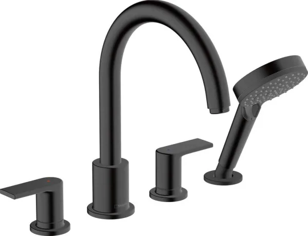 Смеситель на борт ванны Hansgrohe Vernis Shape 71459670, черный Sancos — Оригинал