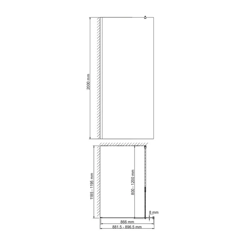 Душевая перегородка Wasserkraft Rur 30W 90 см, профиль хром, стекло матовое Sancos — официальный сайт