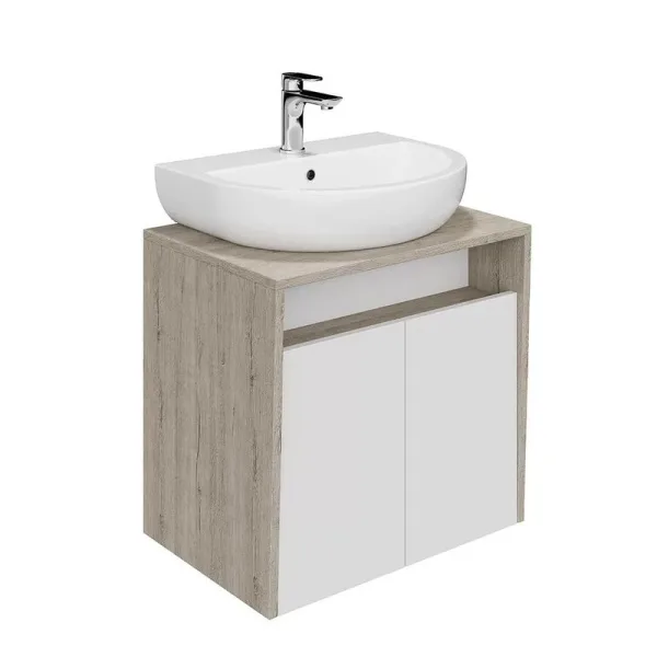 Тумба под раковину без столешницы KERAMA MARAZZI Pro 60 подвесная, глянцевая белая Sancos — Оригинал
