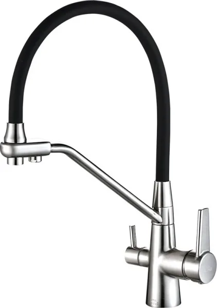 Смеситель для кухни Steel Hammer SH 903-6 Cr с гибким изливом Sancos — Оригинал