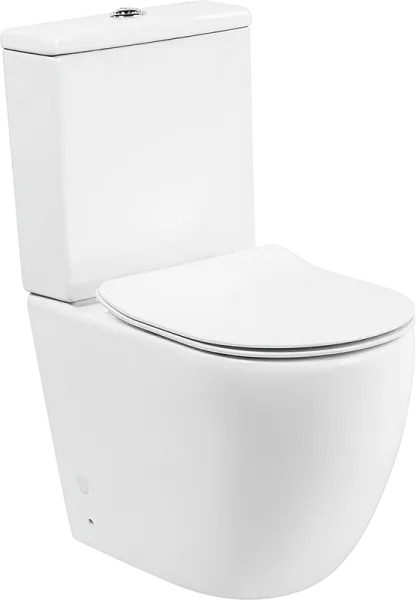 Унитаз-компакт напольный BelBagno Amanda BB051CPR BB2034SC с микролифтом, безободковый, глянцевый бе Sancos — Оригинал