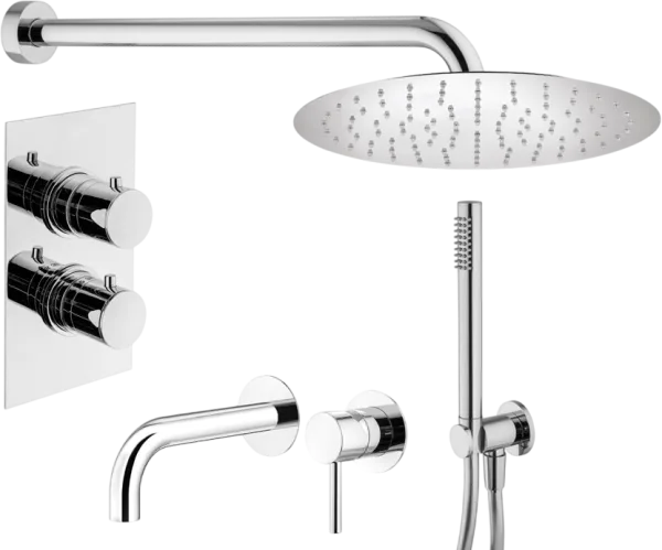 Комплект для ванной Plumberia Selection Ixo KITXOT18QCR210 С ВНУТРЕННЕЙ ЧАСТЬЮ, хром Sancos — Оригинал