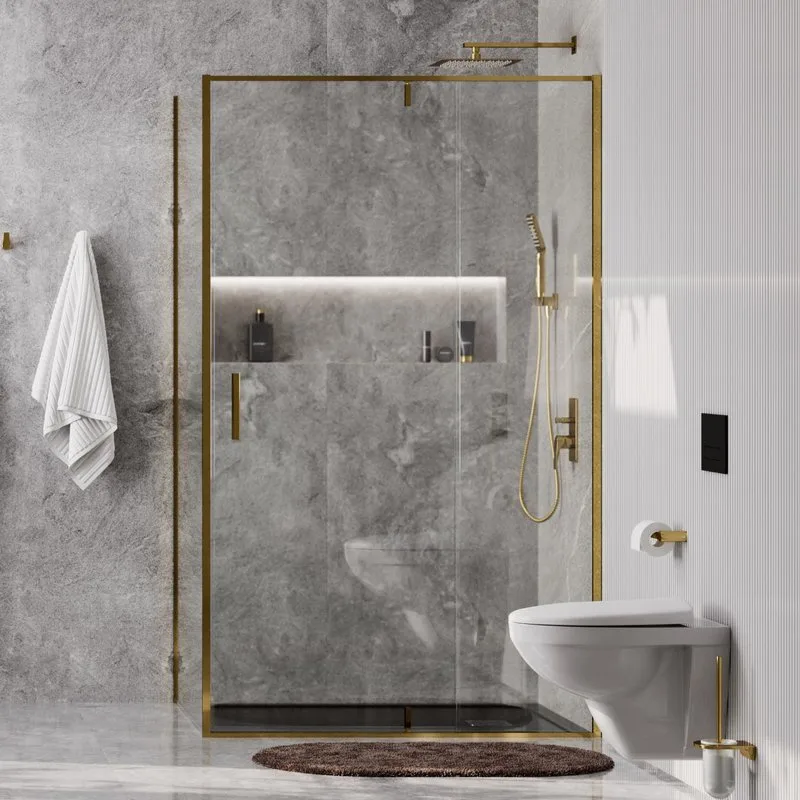Душевой уголок Wasserkraft Aisch 55P06 120x80, профиль золотой матовый Sancos — официальный сайт