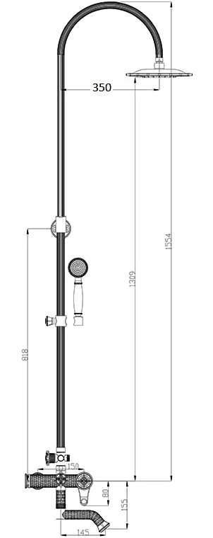 Душевая стойка Zorg Antic A 402DS-SL Sancos — официальный сайт