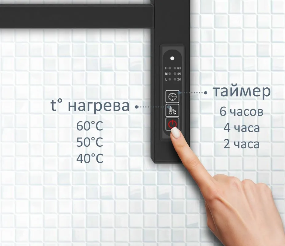 Полотенцесушитель электрический AQUATEK Альтаир П10 50x90 черный муар Sancos — официальный сайт
