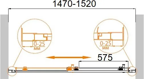 Душевая дверь в нишу Cezares Molveno BF 1 150 P Cr Sancos — официальный сайт