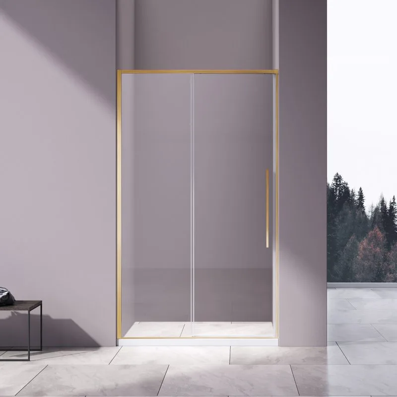 Душевая дверь в нишу Vincea Slim-N VDS-4SN110CLG 110 см, профиль брашированное золото, стекло прозра Sancos — официальный сайт