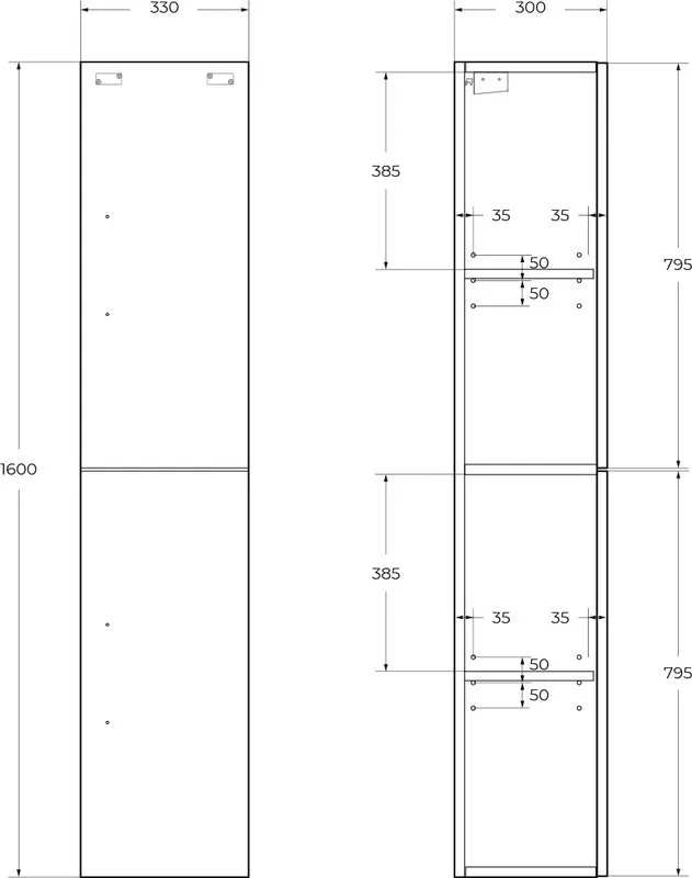 Шкаф-пенал для ванной BelBagno Aurora 30 L bianco opaco (ручки на выбор) Sancos — официальный сайт