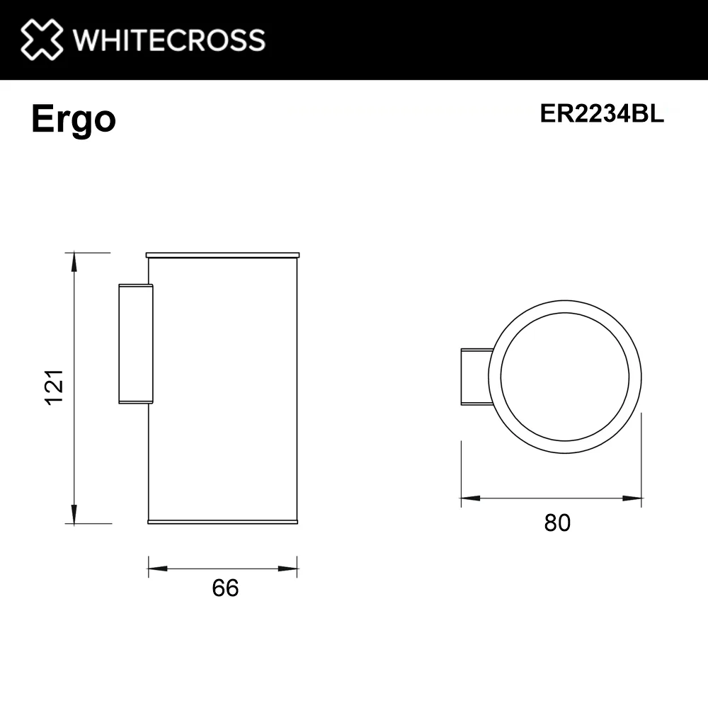 Стакан WHITECROSS Ergo ER2234BL черный матовый Sancos — официальный сайт