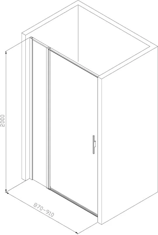 Душевая дверь в нишу Allen Brau Priority 3.31025.00 90 см, профиль хром, стекло прозрачное Optiwhite Sancos — официальный сайт