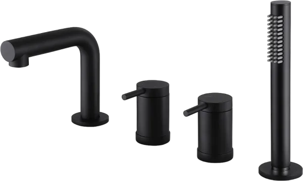 Смеситель на борт ванны Abber Emotion AF8813B, черный Sancos — Оригинал