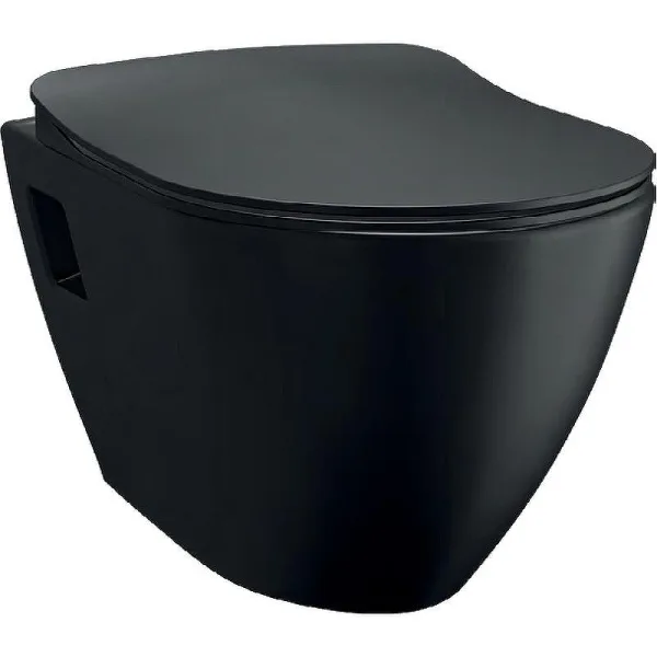 Чаша для унитаза подвесного Creavit Terra TP325-00SM00E-0000 черный матовый Sancos — Оригинал