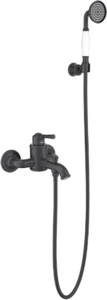 Смеситель для ванны с душем AQUATEK Классик AQ1549MB, матовый черный Sancos — Оригинал