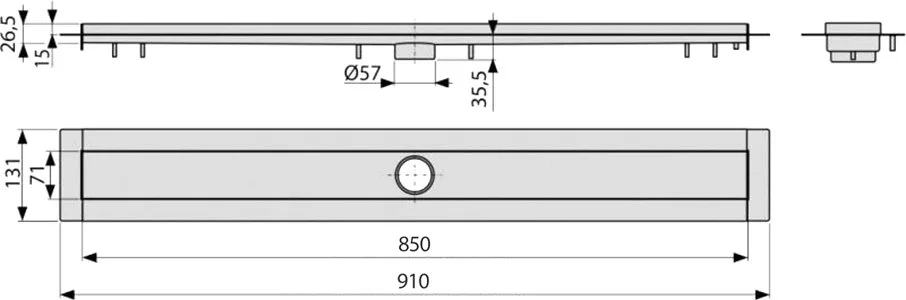 Душевой трап (лоток) AlcaPlast APZ13 -850 без решетки Sancos — официальный сайт