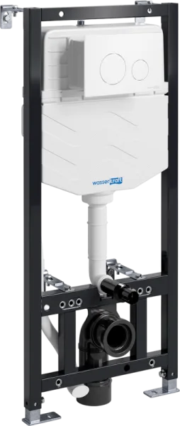 Система инсталляции для унитазов Wasserkraft Aller 10TLT.010.ME.WM02, с кнопкой смыва матовой белой Sancos — Оригинал