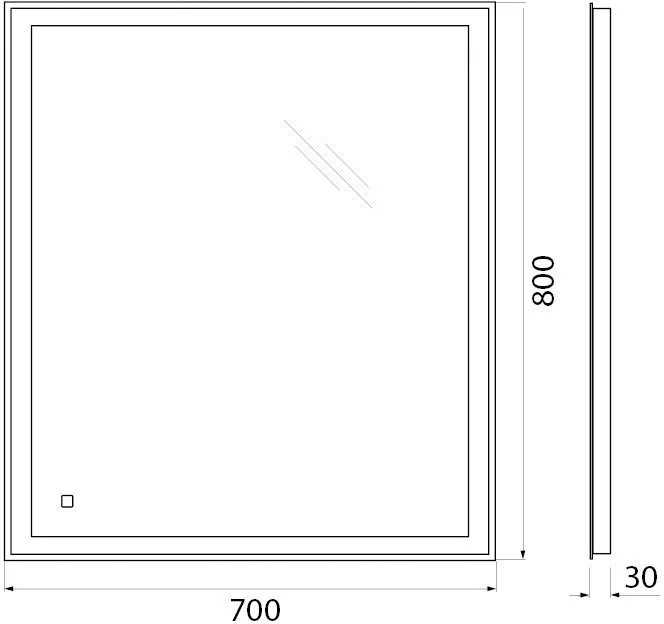 Зеркало BelBagno 70 SPC-GRT-700-800-LED-TCH Sancos — официальный сайт