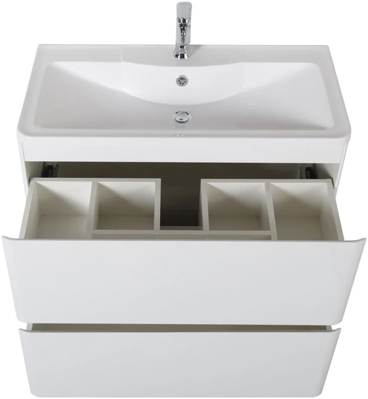 Тумба под раковину без столешницы BelBagno Albano 90 напольная, bianco lucido Sancos — официальный сайт