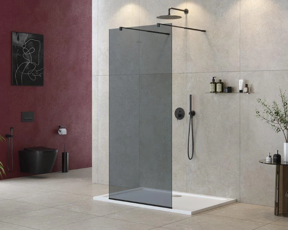Душевая перегородка Cezares Liberta -L-2-90-GR-NERO Sancos — официальный сайт