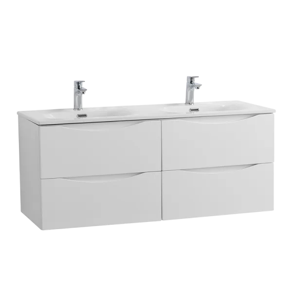 Тумба под раковину без столешницы BelBagno Marino-cer-n 120 подвесная, bianco lucido, для двоих Sancos — Оригинал
