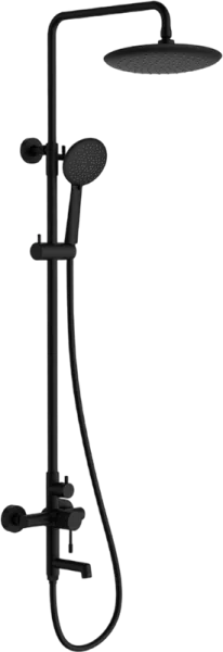 Душевая стойка Vincea Desire VSFS-1D1MB, черная матовая Sancos — Оригинал