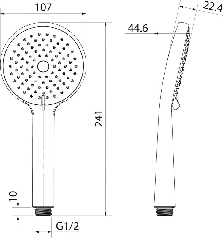 Душевая лейка IDDIS Ray RAY3F0Wi18 белая матовая Sancos — официальный сайт