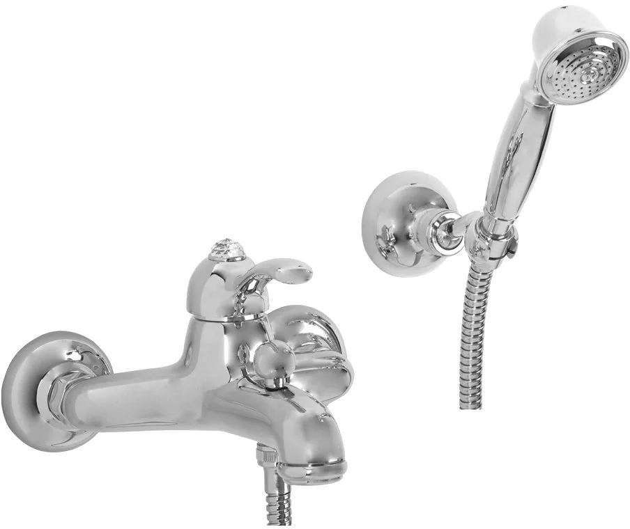 Смеситель для ванны с душем Migliore Lem Swarovski 18881, хром Sancos — официальный сайт