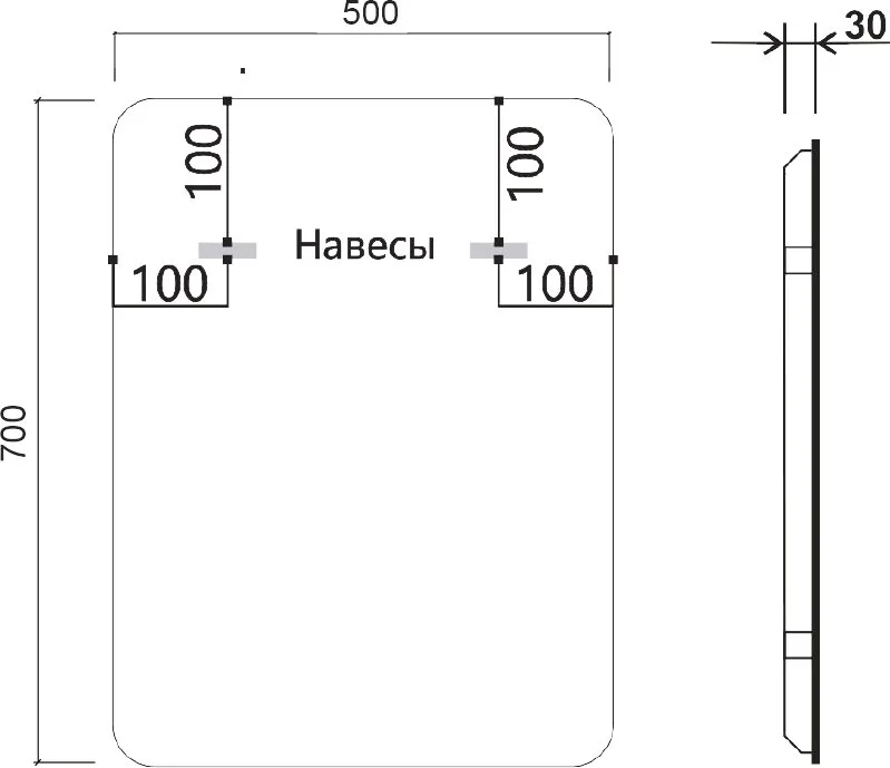 Зеркало Vincea VLM-3VC500B 50х70 с подсветкой Sancos — официальный сайт