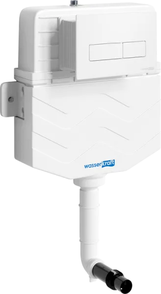 Смывной бачок скрытого монтажа Wasserkraft Aller 10TLT.031.ME.WM03, с кнопкой смыва матовой белой Sancos — Оригинал