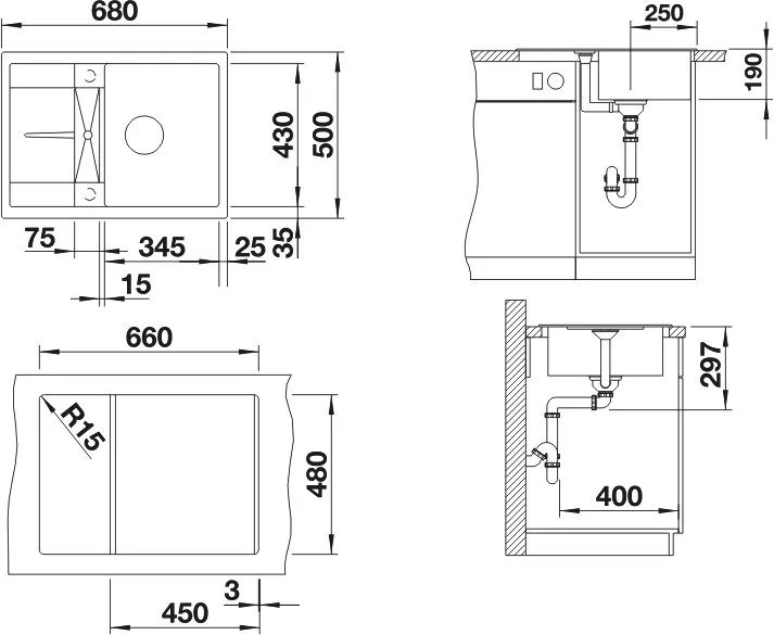 Мойка кухонная Blanco Metra 45S Compact 519580 серый беж Sancos — официальный сайт