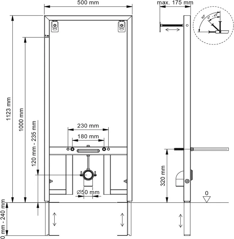 Система инсталляции для биде Berges Novum 049212 Sancos — официальный сайт