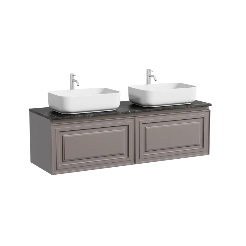 Тумба с раковиной Sancos Very 140 doha soft, столешница черный мрамор TT140A1X, раковина CN5043 Sancos — официальный сайт