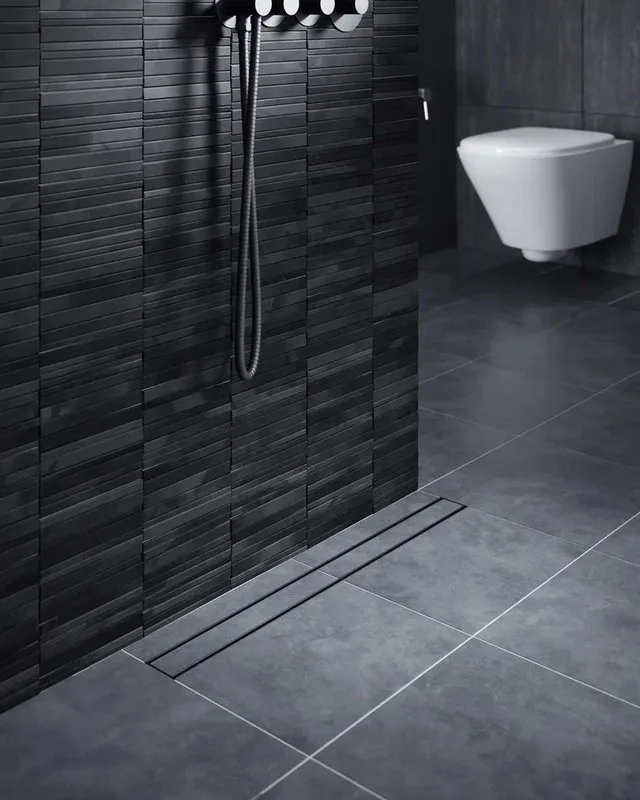 Душевой трап (лоток) Timo Drain Systems DS230209/03 900 двусторонняя панель plate под плитку, черный Sancos — официальный сайт