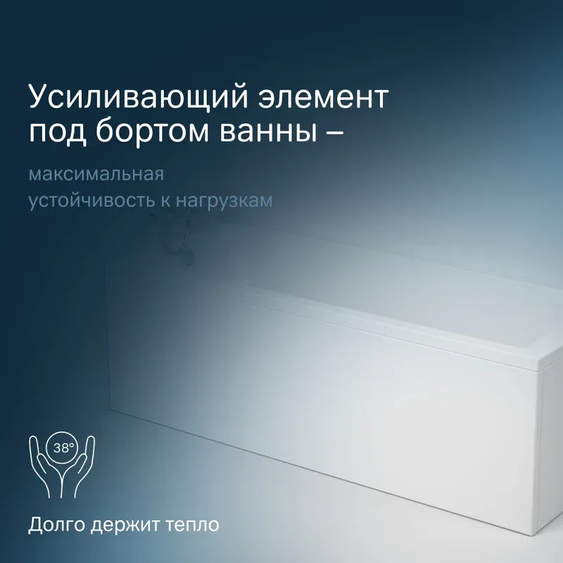 Акриловая ванна AM.PM Gem W93A-180-070W-A без опоры 180x70 см, пристенная, белая Sancos — официальный сайт
