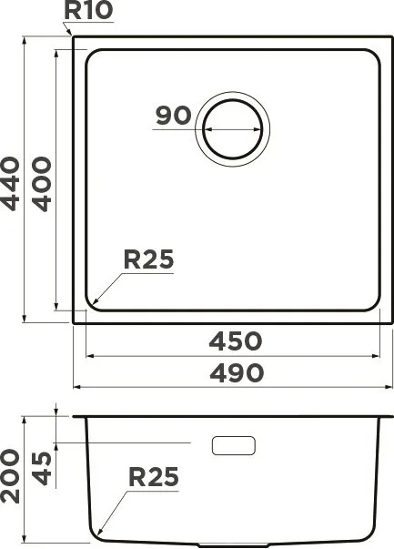 Мойка кухонная Omoikiri TADZAVA 49-U IN нержавеющая сталь Sancos — официальный сайт